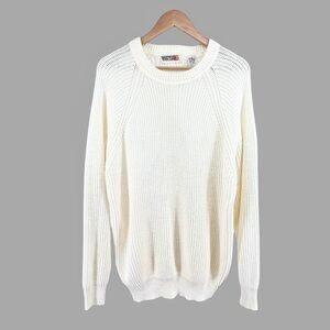 Vintage 90s Ironwood Trading Co Knit Sweater Sz XL Cream Soft Crewneck Tunic